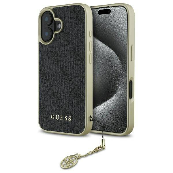 Etui Guess iPhone 16 Plus czarny/black hardcase 4G Charms Collection