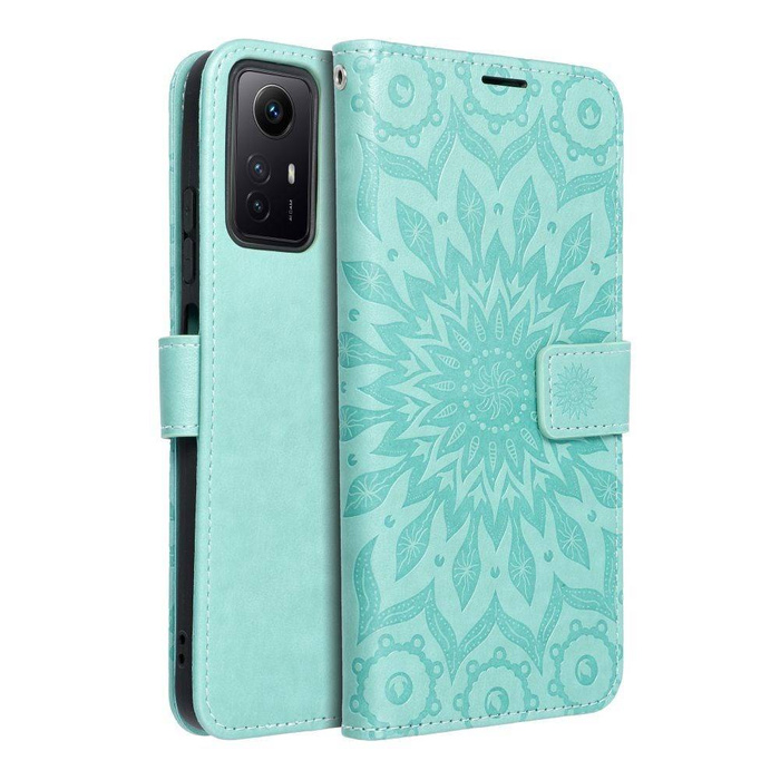 Etui Kabura Mezzo Book Do Xiaomi Redmi Note 12S Mandala Zielony Case