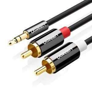 UGREEN AV116 Przewód 3,5mm Jack do 2RCA (Cinch) 3m (czarny) AV116