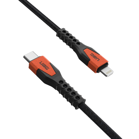 UAG Rugged Cable - kabel USB-C - lightning 30W, 1,5 m (black/orange)