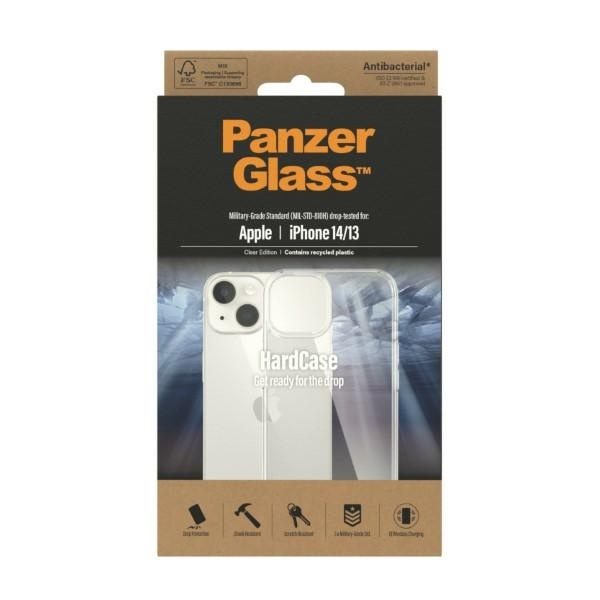 Etui PanzerGlass HardCase iPhone 14 6,1" Antibacterial Military grade transparent 0401