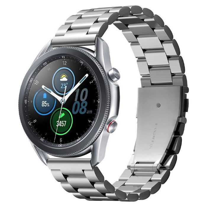 Bransoletka Pasek SPIGEN Samsung Galaxy Watch 46mm SM-R800 Modern Fit Band Srebrna