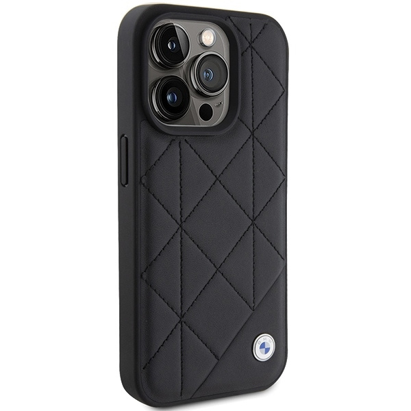 Etui Bmw Bmhcp15l22rqdk Iphone 15 Pro 6.1" Czarny/black Leather Quilted Case