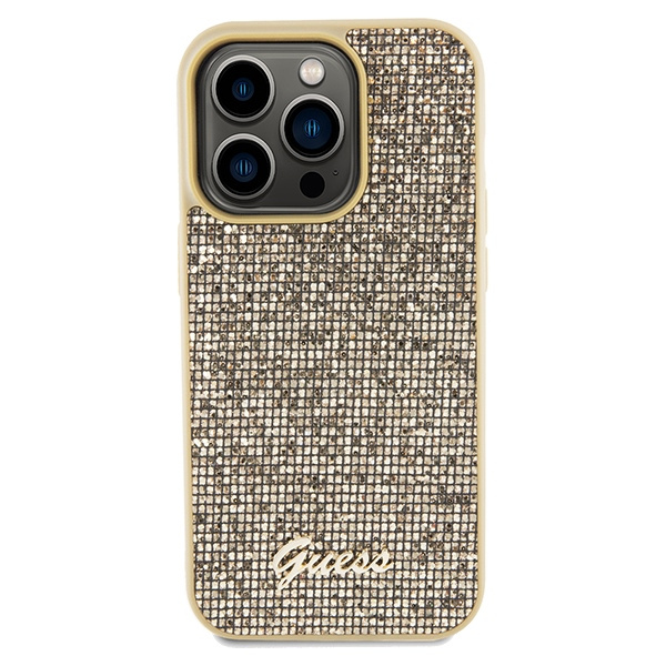 Etui Guess GUHCP14LPMSDGSD iPhone 14 Pro 6.1" złoty/gold hardcase Disco Metal Script Case