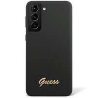 Etui Guess GUHCS23MSLSMK S23 Plus S916 czarny/black hardcase Silicone Vintage Gold Logo