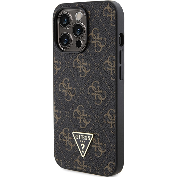 Etui Guess GUHCP15XPG4GPK iPhone 15 Pro Max 6.7" czarny/black hardcase 4G Triangle Metal Logo Case