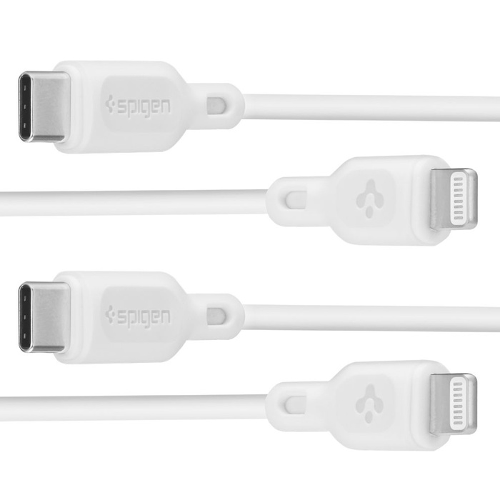 SPIGEN DURASYNC MFI LIGHTING CABLE 2-PACK 100CM WHITE