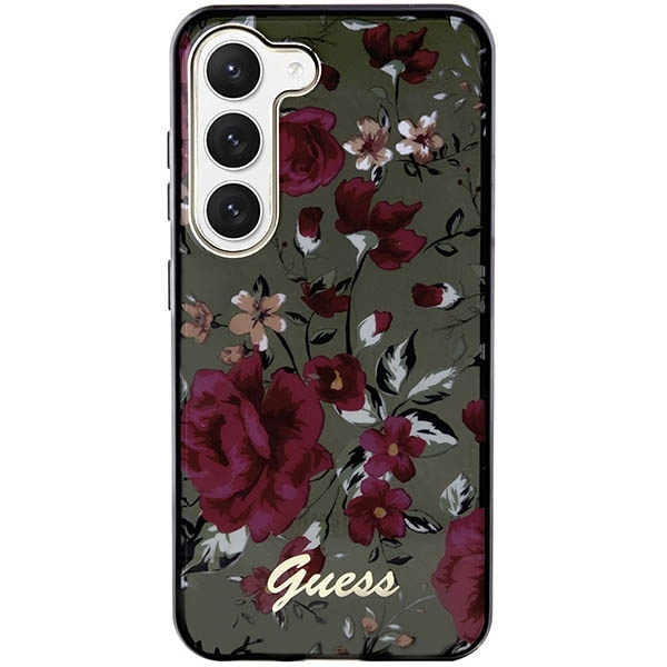 Etui Guess Guhcs23shcfwsa S23 S911 Zielony/kaki Hardcase Flower Collection Case