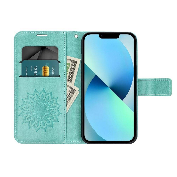 Etui Kabura Mezzo Book Do Xiaomi Redmi Note 12S Mandala Zielony Case