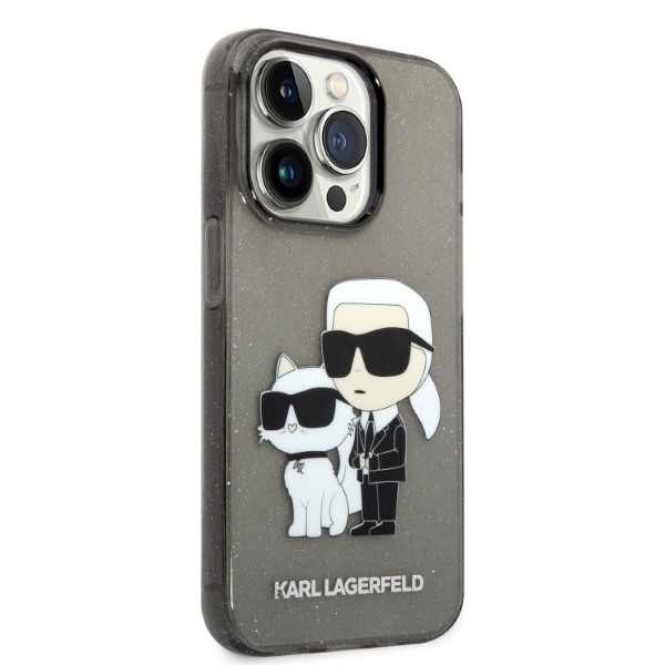 Etui KARL LAGERFELD Apple iPhone 14 Pro IML GLIT NFT Karl&Choupette Czarny Hardcase