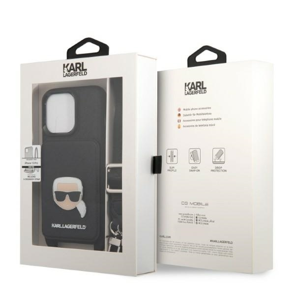 Etui Karl Lagerfeld Klhcp13lsakhpk iPhone 13 Pro / 13 6,1" Hardcase Saffiano Metal Karl Head Case