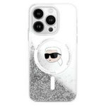 Etui Karl Lagerfeld iPhone 16 Pro Max 6.9" hardcase transparent Liquid Glitter Karl Head Magsafe