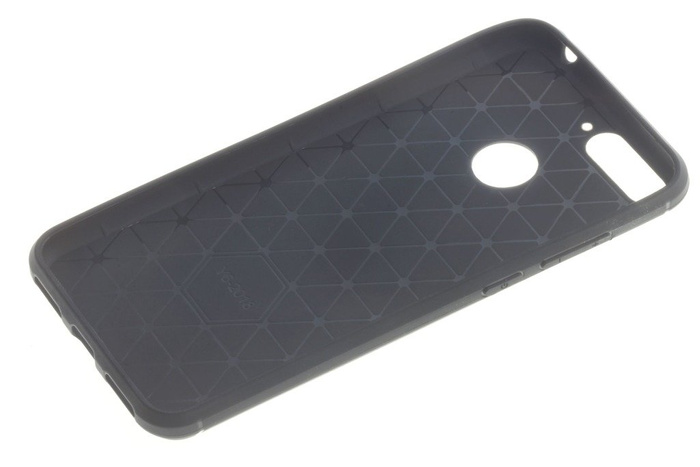 Pokrowiec Etui Huawei Y6 2018 Prime Carbon Silikon