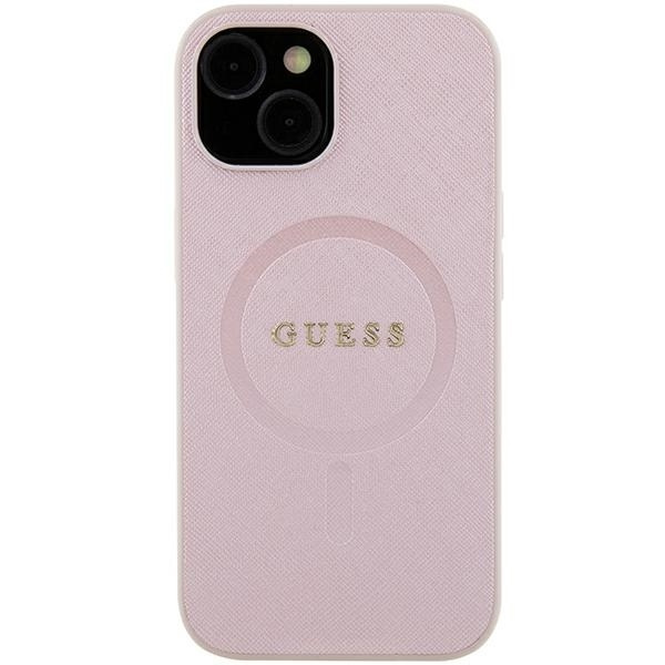 Etui Guess GUHMP15MPSAHMCP iPhone 15 Plus 6.7" różowy/pink hardcase Saffiano MagSafe