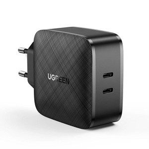 Ugreen ładowarka sieciowa 2x USB Typ C 66W Power Delivery 3.0 Quick Charge 4.0+ czarny (CD216)