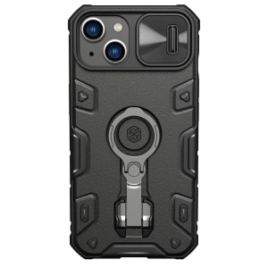 Nillkin CamShield Armor Pro Case etui iPhone 14 Plus pancerny pokrowiec z osłoną na aparat ring podstawka czarne