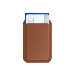 Satechi Vegan-Leather Wallet Stand - portfel i podstawka do iPhone'a z wegańskiej skóry kompatybilny z MagSafe (brown)