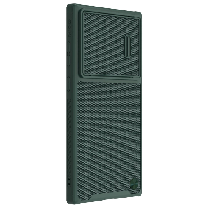 Nillkin Textured S Case etui Samsung Galaxy S22 Ultra pancerny pokrowiec z osłoną na aparat zielone