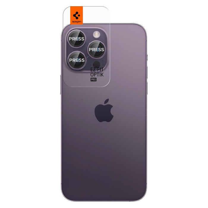 Osłona Aparatu Spigen Optik.tr ”ez Fit” Camera Protector 2-pack iPhone 14 Pro / 14 Pro Max Deep Purple