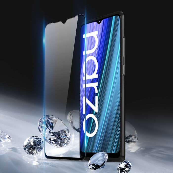 Szkło Dux Ducis 9D Tempered Glass wytrzymałe szkło hartowane 9H na cały ekran z ramką Realme Narzo 50A czarny (case friendly)