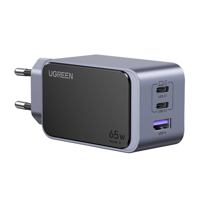 Ładowarka sieciowa 35042 Ugreen Nexode Air 65W, USB + 2x USB-C (szara)