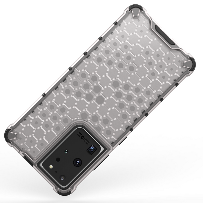 Honeycomb etui pancerny pokrowiec z żelową ramką Samsung Galaxy S22 Ultra czarny