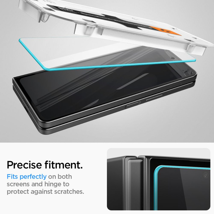 SZKŁO HARTOWANE SPIGEN GLAS.TR ”EZ FIT” 2-PACK GALAXY Z FOLD 5 CLEAR