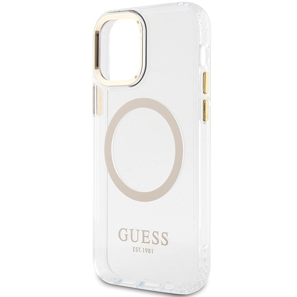 Etui Guess GUHMP12MHTRMD iPhone 12/12 Pro 6.1" złoty/gold hardcase Metal Outline Magsafe Case