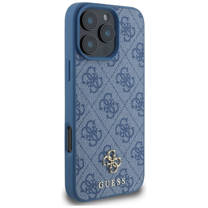 Etui Guess HC PU 4G Small 4G and Classic  do iPhone 16 Pro MagSafe niebieski