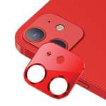 Szkło Hartowane USAMS Apple iPhone 12 Mini Camera Lens Glass Metal Czerwony Ochrona Aparatu Glass