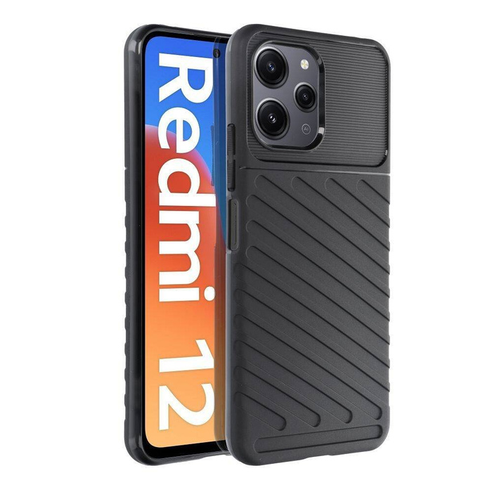 Etui Futerał THUNDER do XIAOMI Redmi 12 4G czarny Case