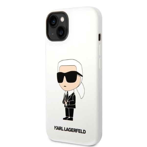 Etui Karl Lagerfeld Klhcp14ssnikbch Iphone 14 6,1" Hardcase Biały/white Silicone Ikonik Case