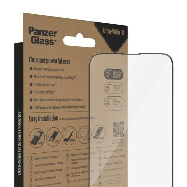 PanzerGlass Ultra-Wide Fit iPhone 14 / 13 Pro / 13 6,1" Privacy Screen Protection Antibacterial Easy Aligner Included P2783