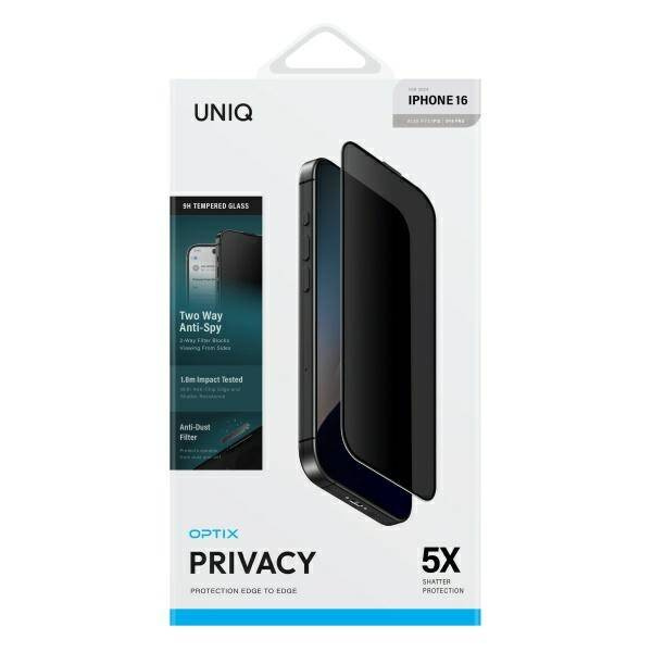 UNIQ Optix Privacy iPhone 16 6.1" prywatyzujące szkło hartowane z aplikatorem