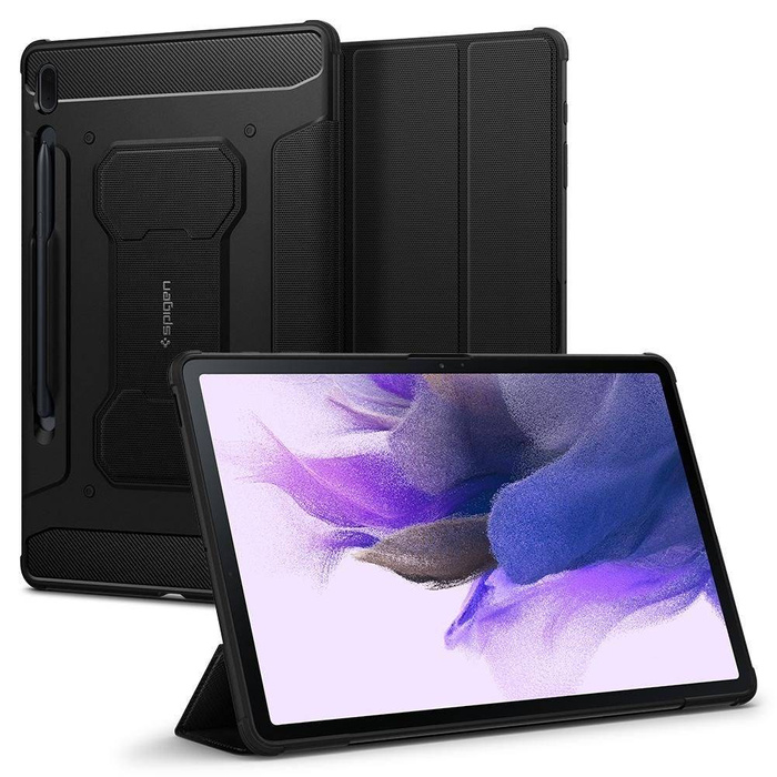 SPIGEN Rugged Armor ”pro” Galaxy Tab S7 FE 5G 12.4 T730 / T736 B Etui Black Case