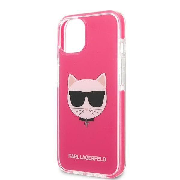 Etui KARL LAGERFELD Apple iPhone 13 Choupette Head Fuksja Różowy Hardcase