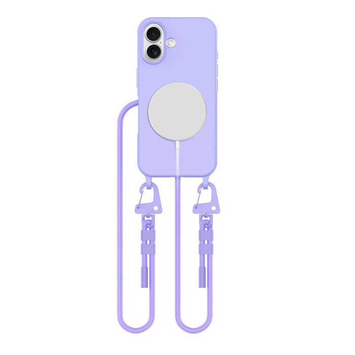 Etui Tech-protect Magnecklace Magsafe iPhone 16 Lavender