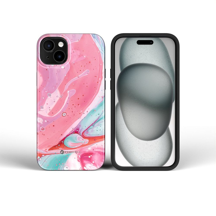 FORCELL F-PROTECT Mirage, Military Drop-Test futerał kompatybilny z MagSafe do IPHONE 16 PLUS pink marble