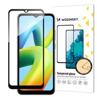 Wozinsky Full Glue Tempered Glass szkło hartowane Xiaomi Redmi A1+ 9H na cały ekran z czarną ramką