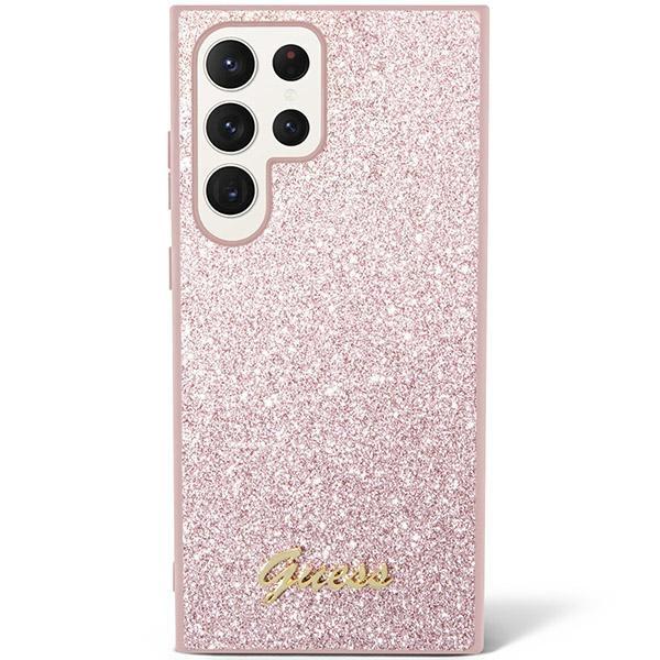 Etui Guess GUHCS24LHGGSHP Samsung Galaxy S24 Ultra S928 różowy/pink hardcase Glitter Script Case