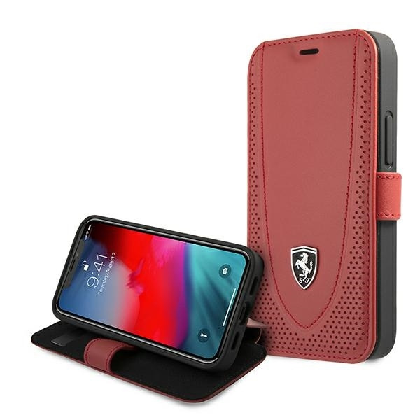 Etui FERRARI Apple iPhone 12 Mini Book Off Track Perforated FEOGOFLBKP12SRE Czerwony Case