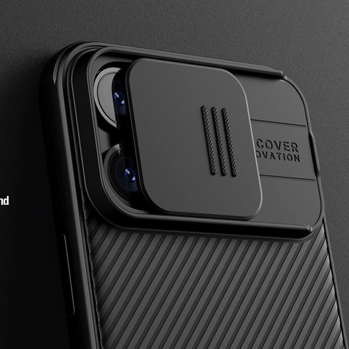 Pancerne etui Nillkin CamShield Pro Magnetic Case do iPhone 15 Plus z osłoną na aparat - niebieskie