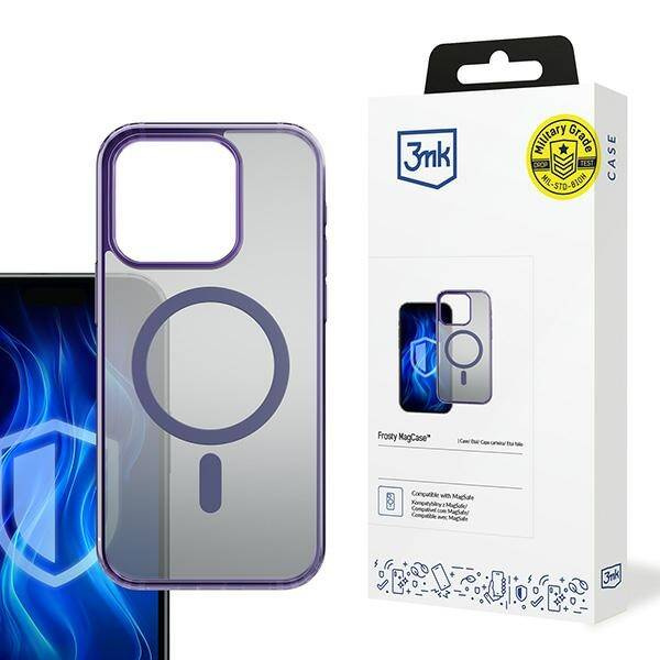 Etui 3MK Frosty MagCase iPhone 16 Pro fioletowy/purple