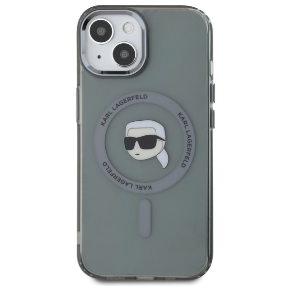 Karl Lagerfeld KLHMP15SHLSKIK iPhone 15   6.1" czarny/black hardcase IML Metal Karl Head MagSafe