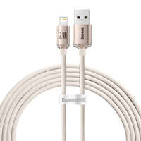 Baseus Crystal Shine Series kabel USB - Lightning 2,4A 20W 2m różowy (CAJY001204)