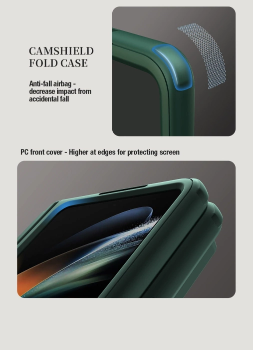 Etui Nillkin CamShield Fold Case na Samsung Galaxy Z Fold 5 z dodatkowym uchwytem na rysik - czarne