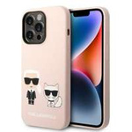 Etui KARL LAGERFELD Apple iPhone 14 Pro Silicone Karl & Choupette Magsafe Jasnoróżowy Hardcase