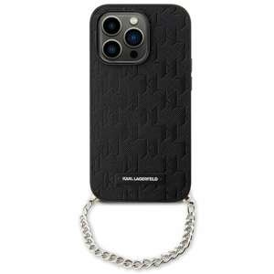 Etui Karl Lagerfeld KLHCP14SSACKLHPK iPhone 14 6.1" czarny/black hardcase Saffiano Monogram Chain Case