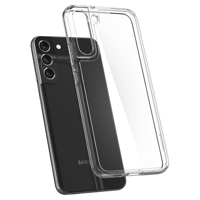 ETUI S22 Ultra Hybrid Crystal Przezroczyste Clear + Szkło 3MK Flexible Glass