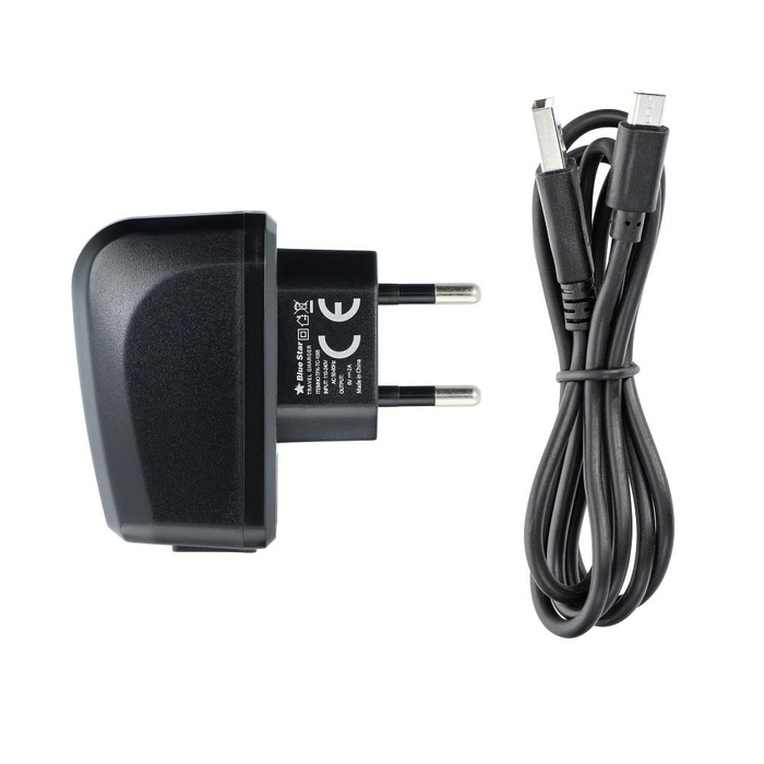 BLUE STAR LITE ładowarka sieciowa 2A 10W USB A + kabel USB A do Micro USB TFK-TC-1095B czarna